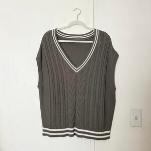 Cable Knit Sweater Vest